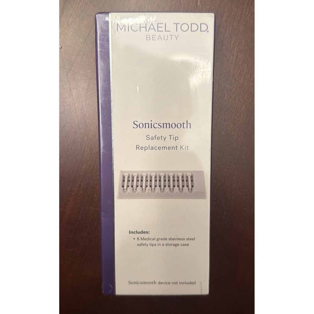 Michael Todd Beauty Sonicsmooth Safety Tip Replacement Kit, Case, Stainless, 8